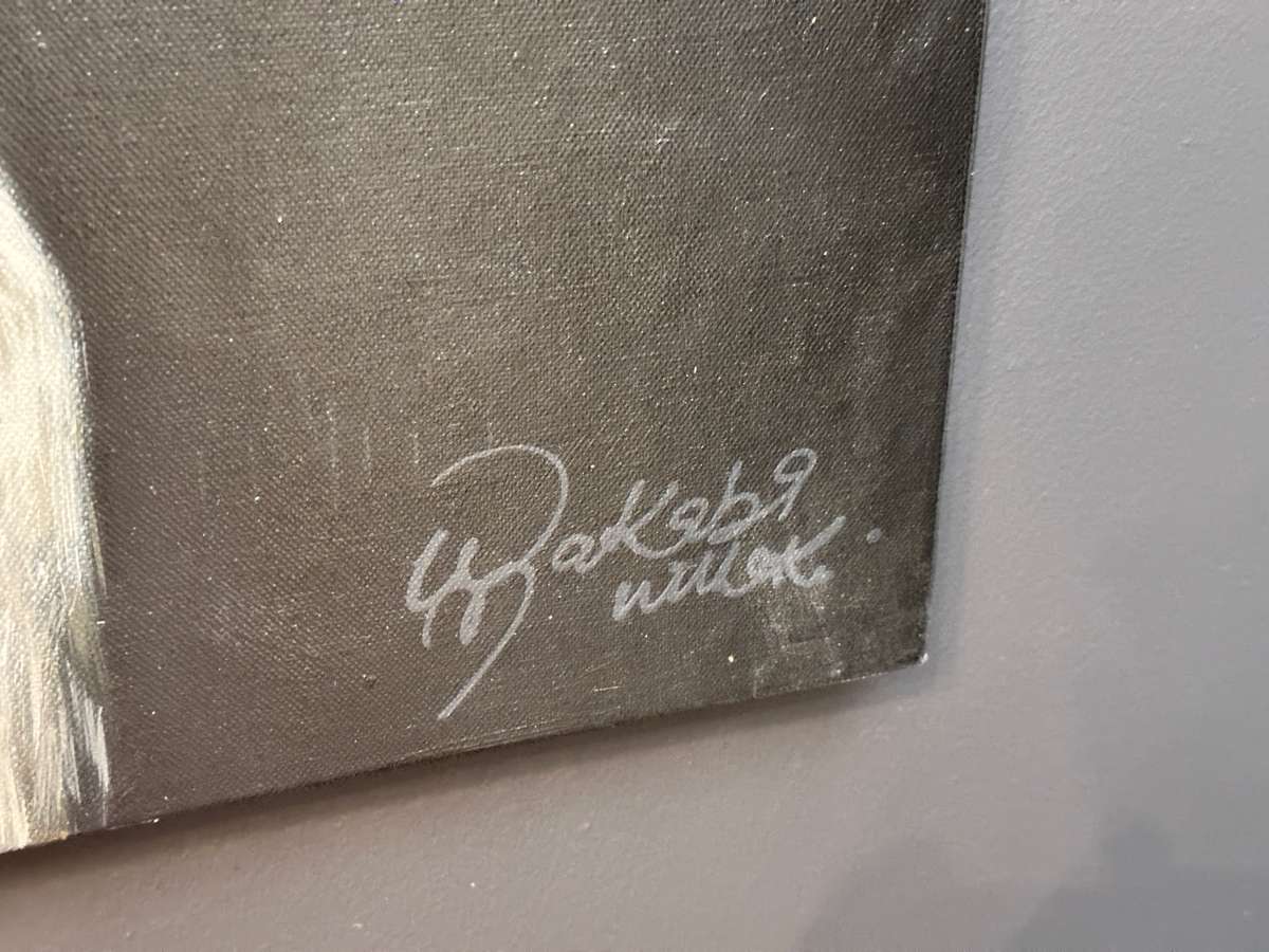 Original Wakaba Mutheki Authorised Mandela portrait -The Thinking Mandela