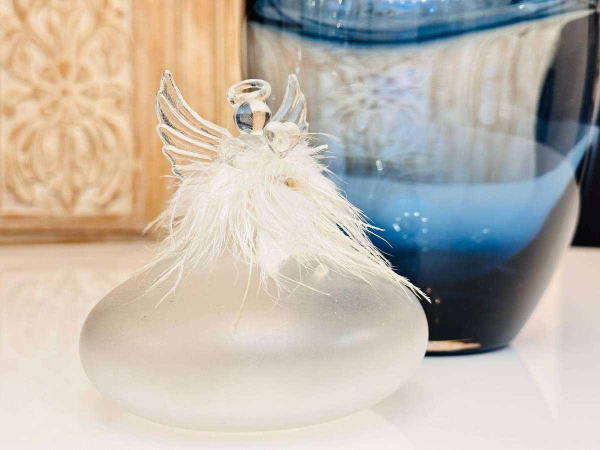 Exquisite Hand Blown Glass Light Up Statement Angel