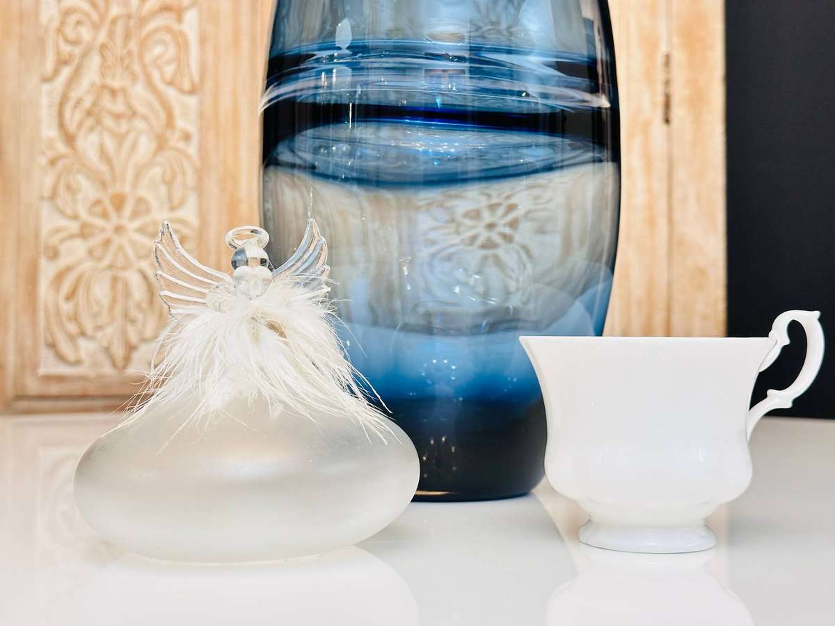 Exquisite Hand Blown Glass Light Up Statement Angel