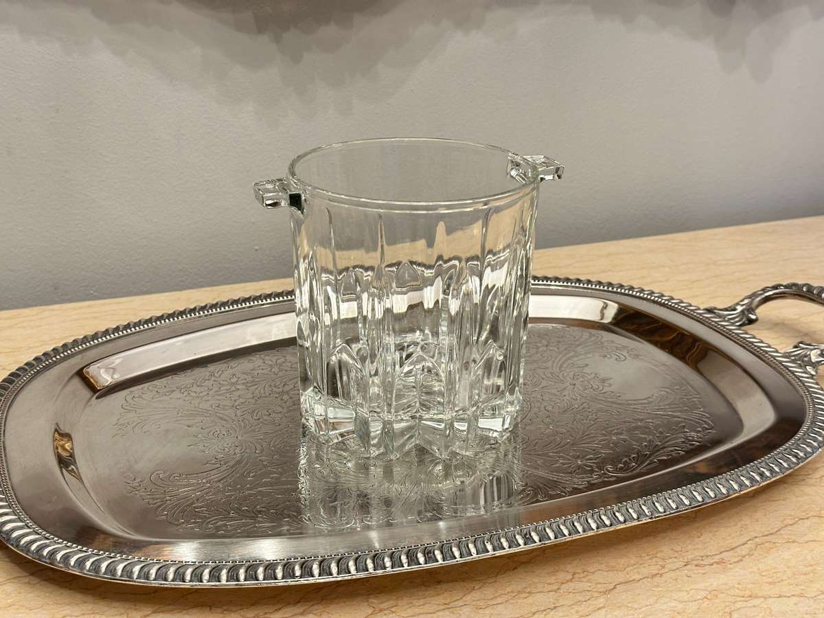 Vintage Cut CRYSTAL ICE Bucket