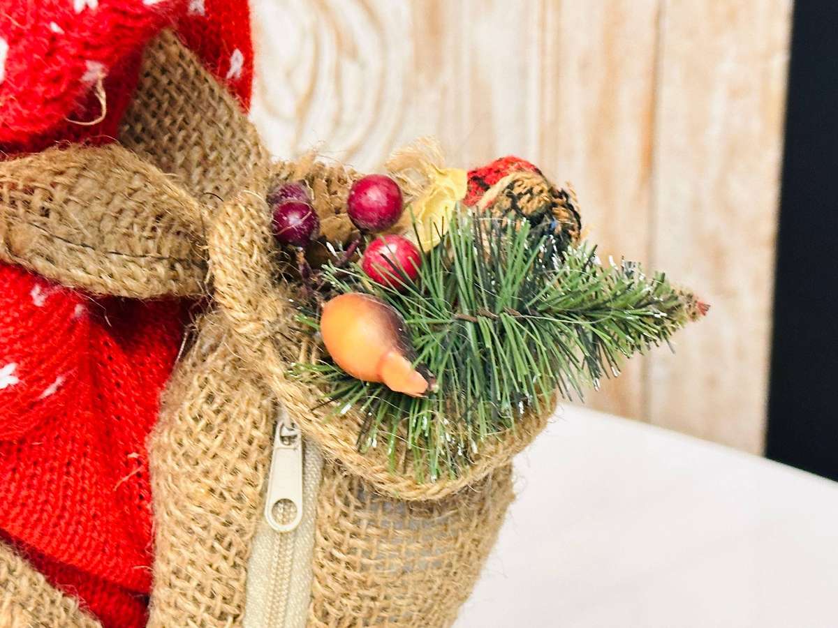 Exquisite Vintage Musical Leg Moving Hanging Parachute Santa