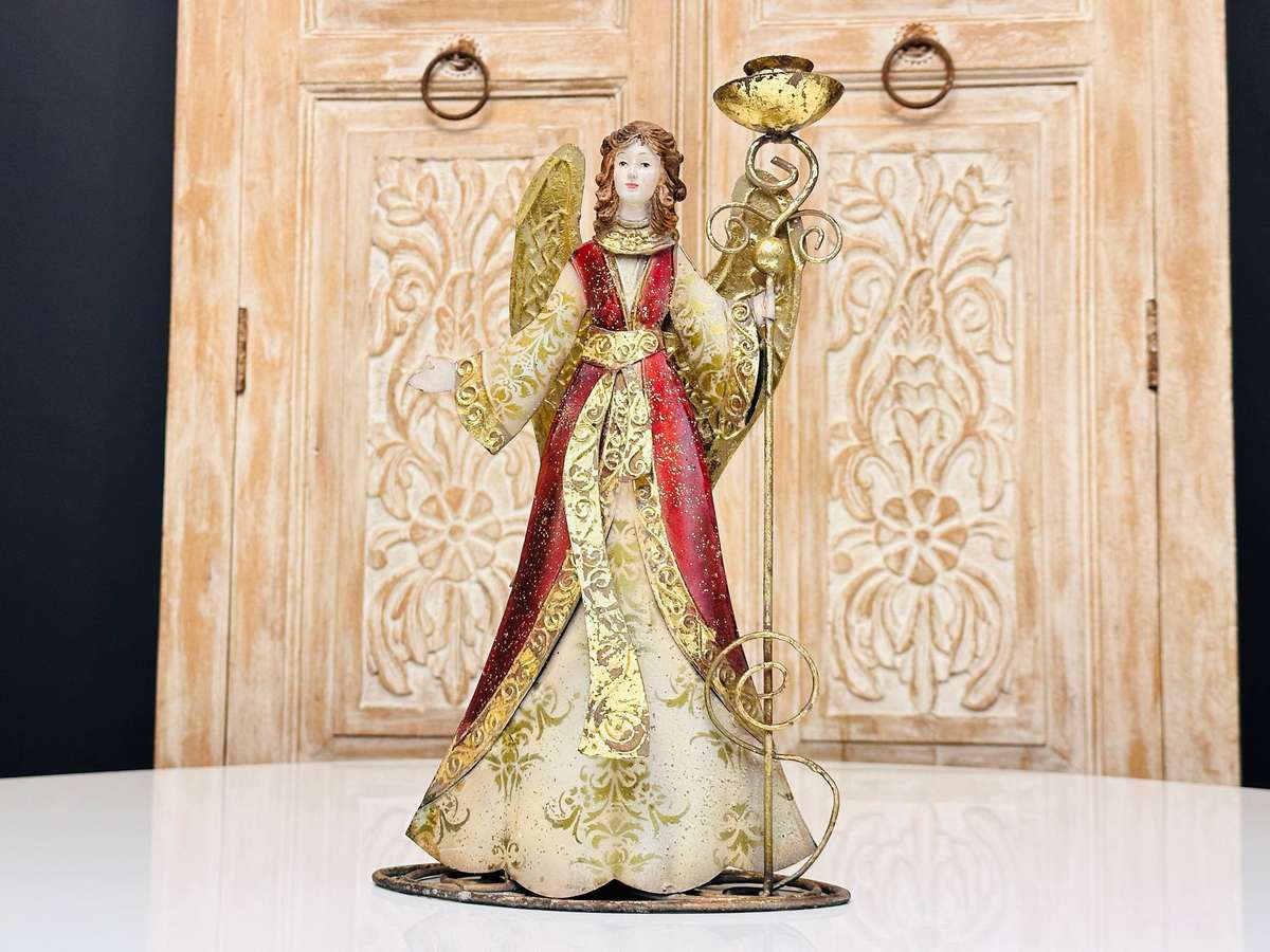 Exquisite Vintage Large Statement Angel Candle Holder