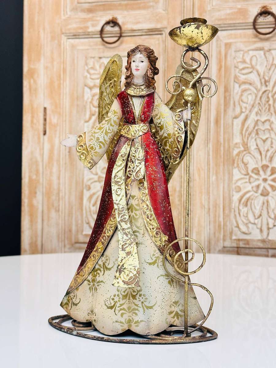 Exquisite Vintage Large Statement Angel Candle Holder