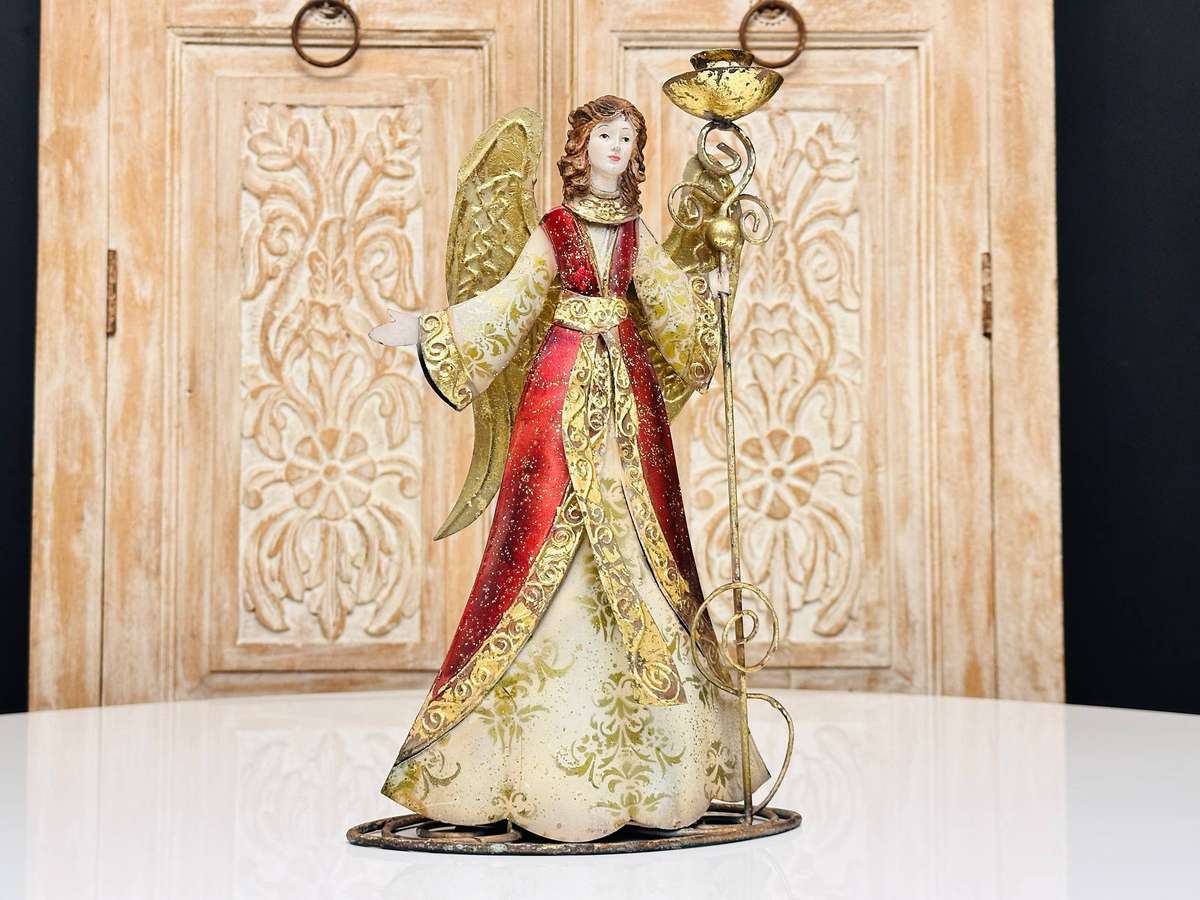 Exquisite Vintage Large Statement Angel Candle Holder