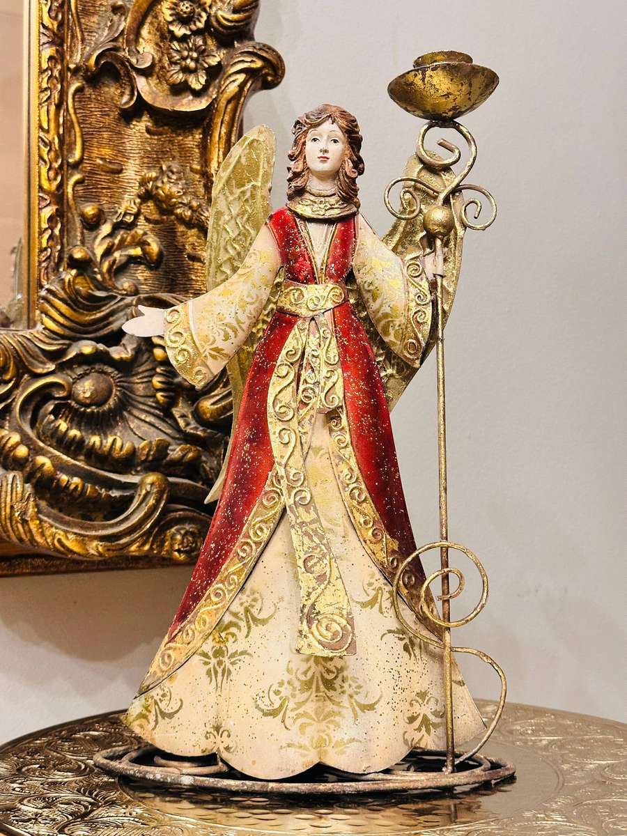 Exquisite Vintage Large Statement Angel Candle Holder