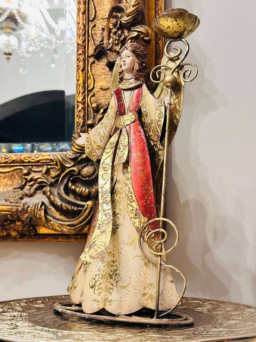 Exquisite Vintage Large Statement Angel Candle Holder