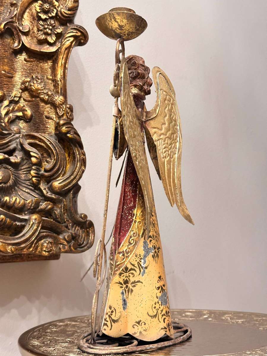 Exquisite Vintage Large Statement Angel Candle Holder