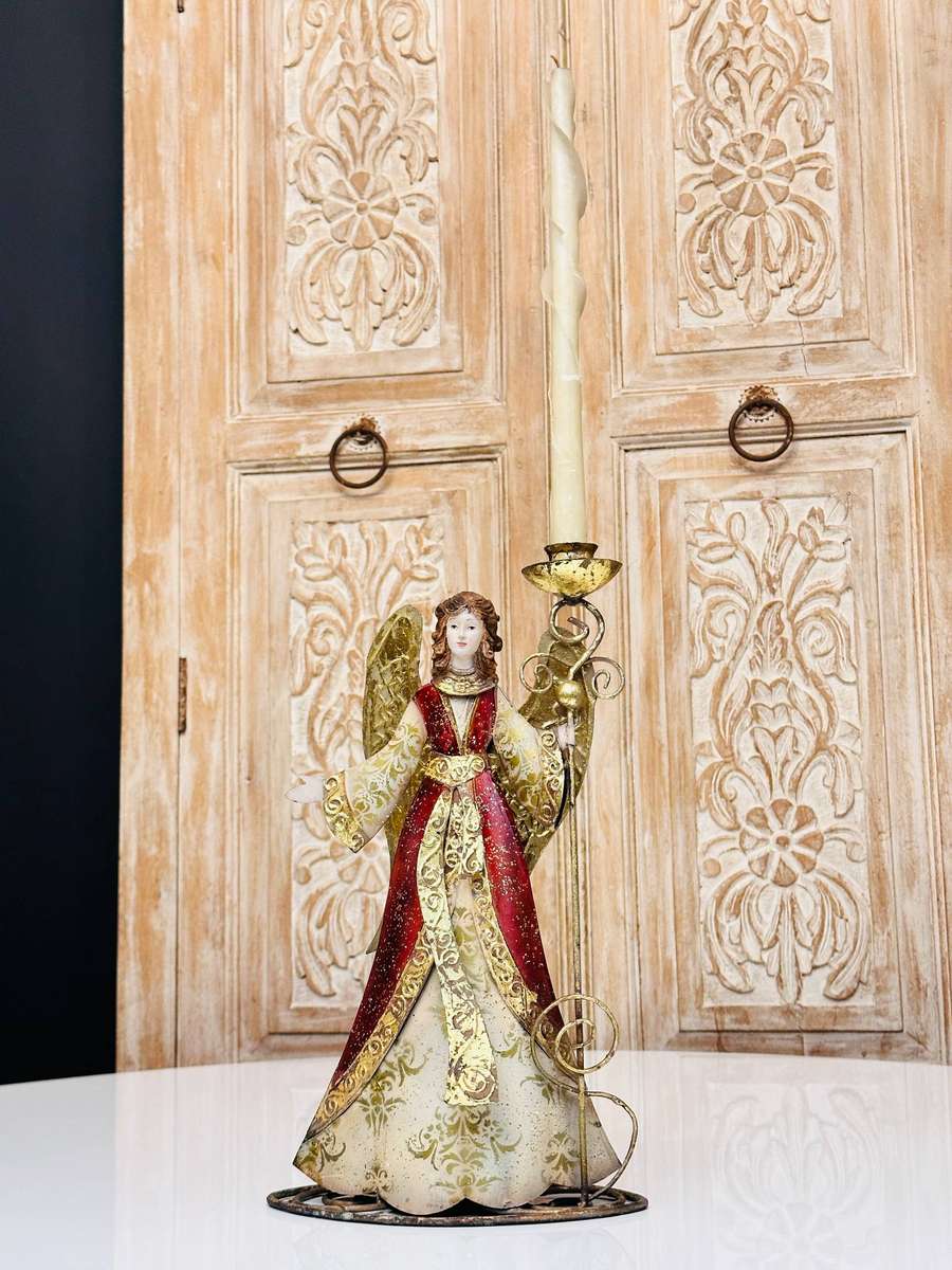 Exquisite Vintage Large Statement Angel Candle Holder