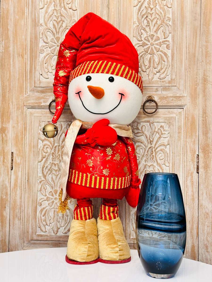 Statement 1.6m Life Size Snowman with Ringing Bell