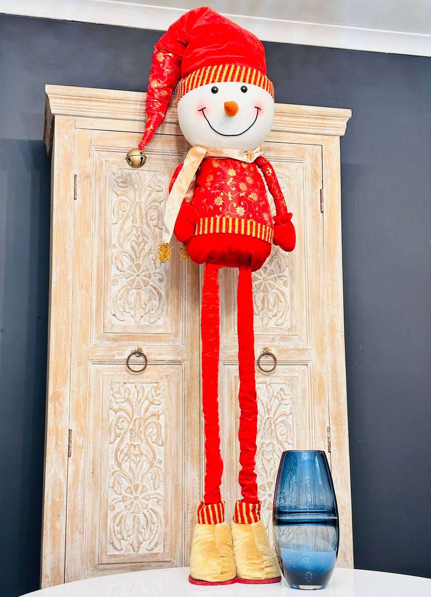 Statement 1.6m Life Size Snowman with Ringing Bell