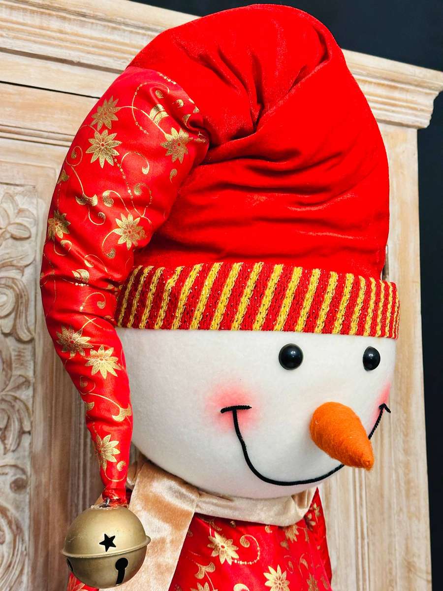 Statement 1.6m Life Size Snowman with Ringing Bell