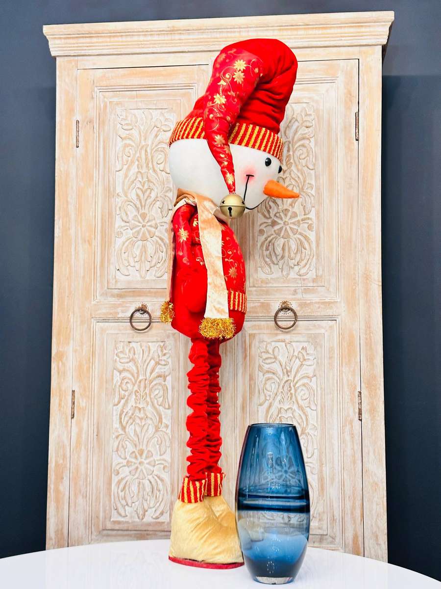 Statement 1.6m Life Size Snowman with Ringing Bell