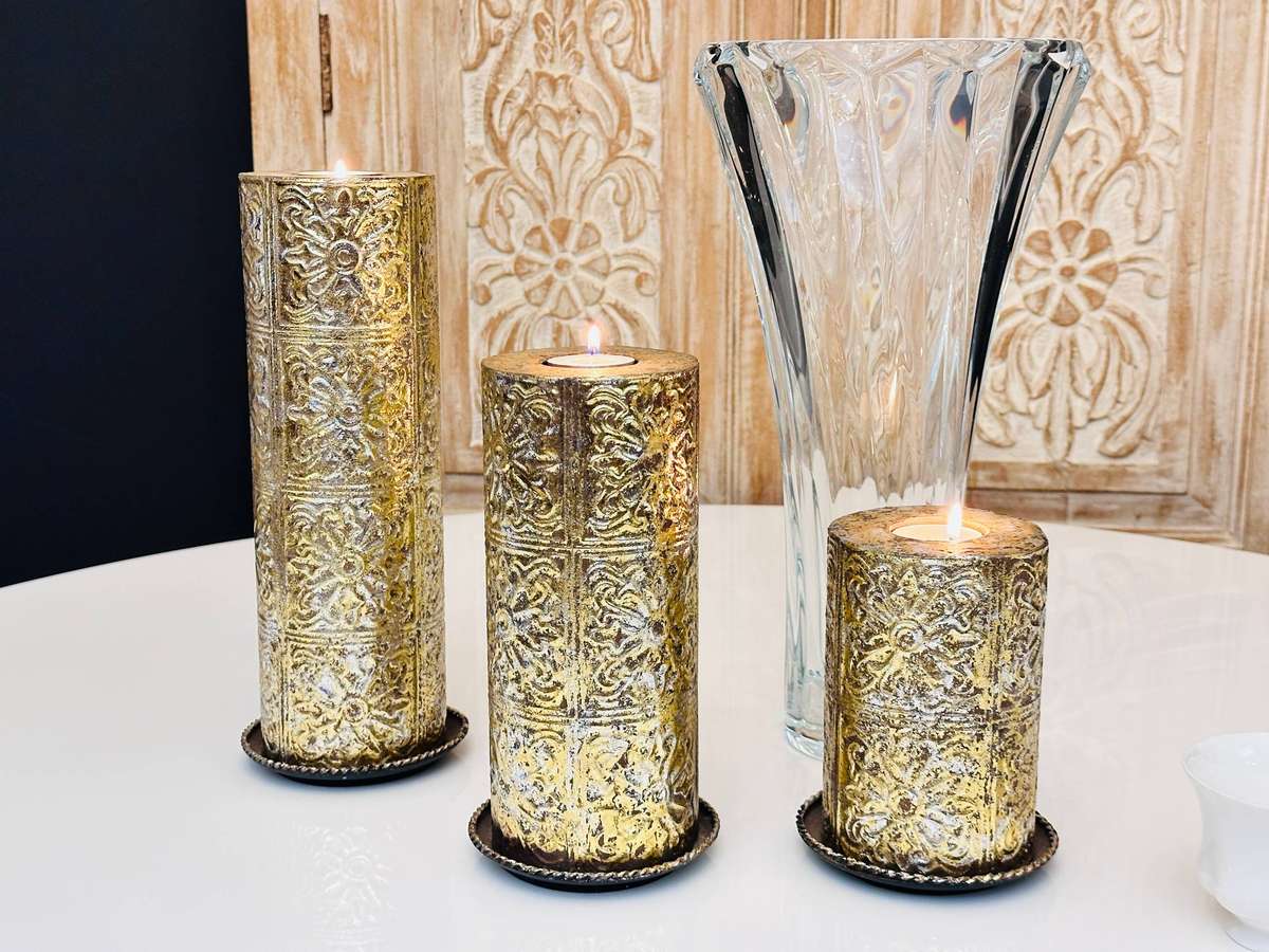 Exquisite Vintage Statement Candle Holder Set