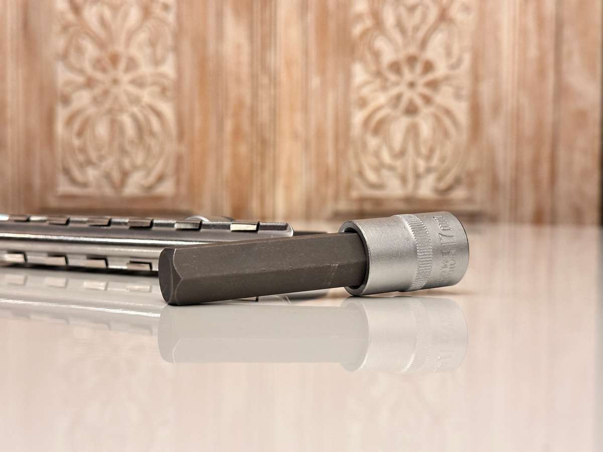 1/2 Drive 7 Piece Chrome Vanadium Hex Bit Socket Set 100mm