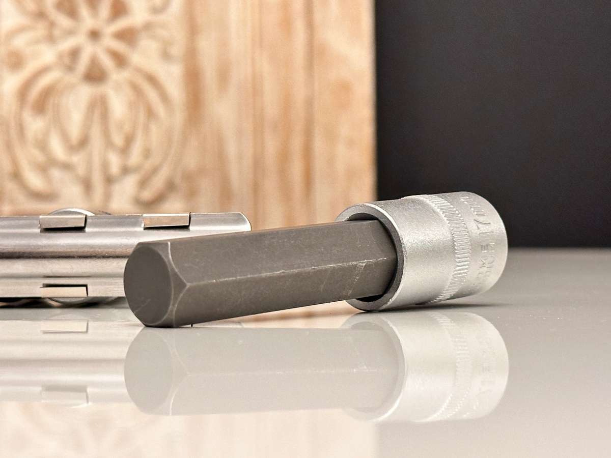 1/2 Drive 7 Piece Chrome Vanadium Hex Bit Socket Set 100mm