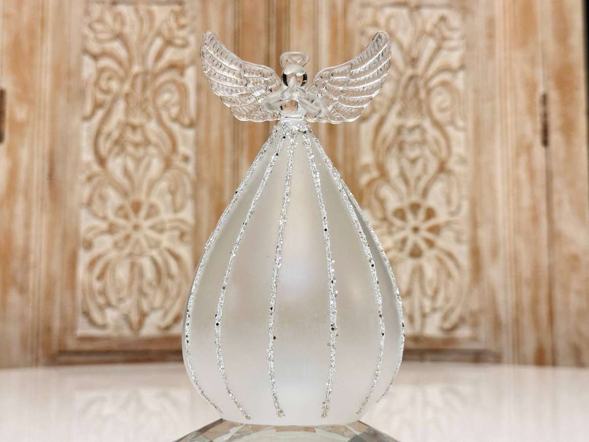 Exquisite Large Collectable Glass Light up Statement Angel