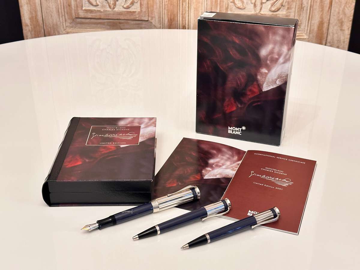 Montblanc Limited Edition Charles Dickens - Sterling Silver Collectors Set in Original Box