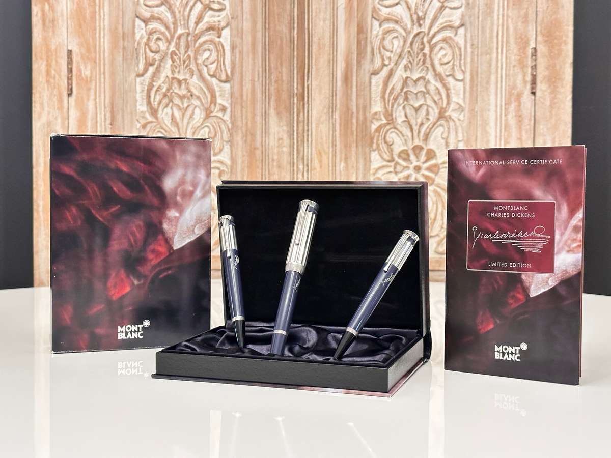 Montblanc Limited Edition Charles Dickens - Sterling Silver Collectors Set in Original Box