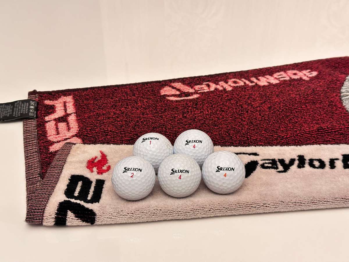 Taylor Made Golf Towel & Golf Ball Selection