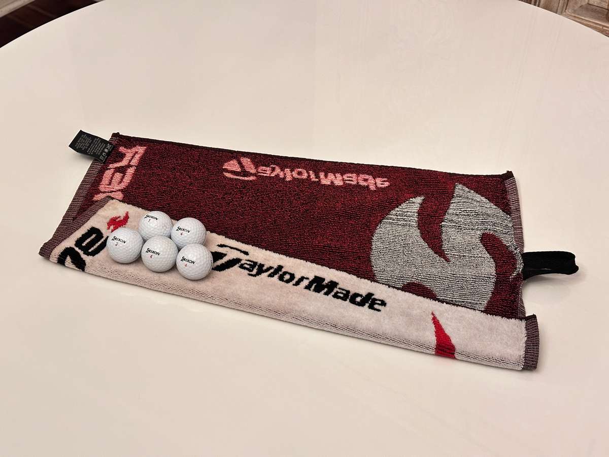 Taylor Made Golf Towel & Golf Ball Selection