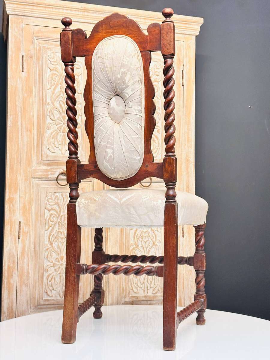 Exquisite Vintage James Shoolbred Mahogany Statement Chair