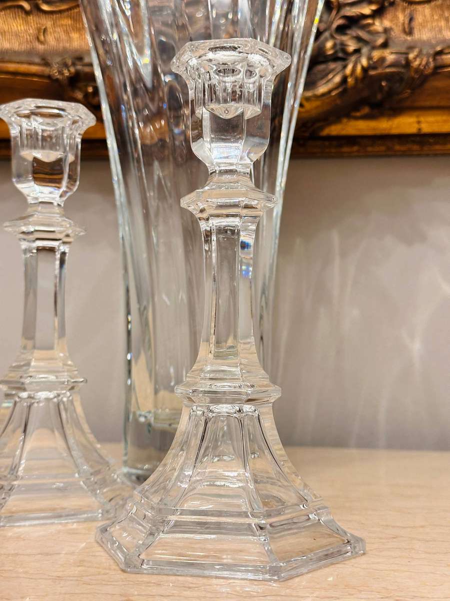 Exquisite Vintage Austrian Crystal Candle Holders