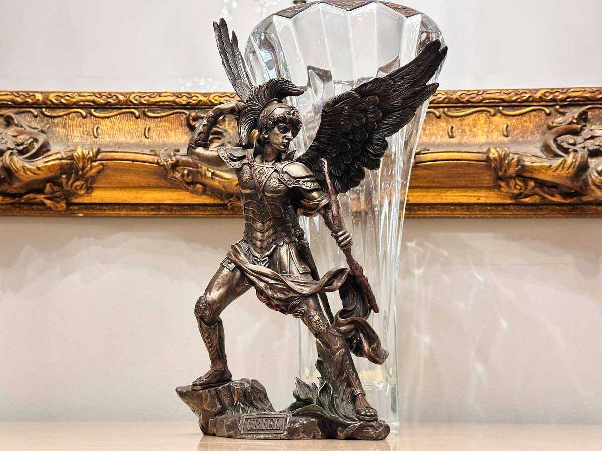 Veronese Bronze Cast Large Statement Angel Statue