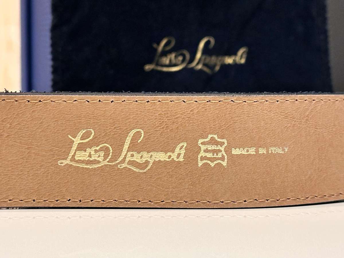 LUISA SPAGNOLI Italian Showstopper Agate Leather Belt