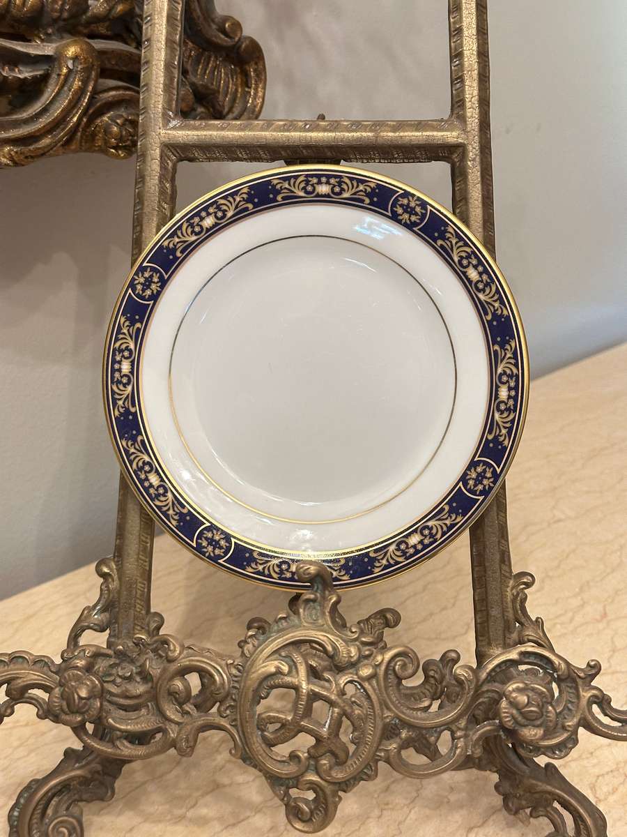 Exquisite Vintage ROYAL AVON Plates - Impero Blue Gold Set of 10