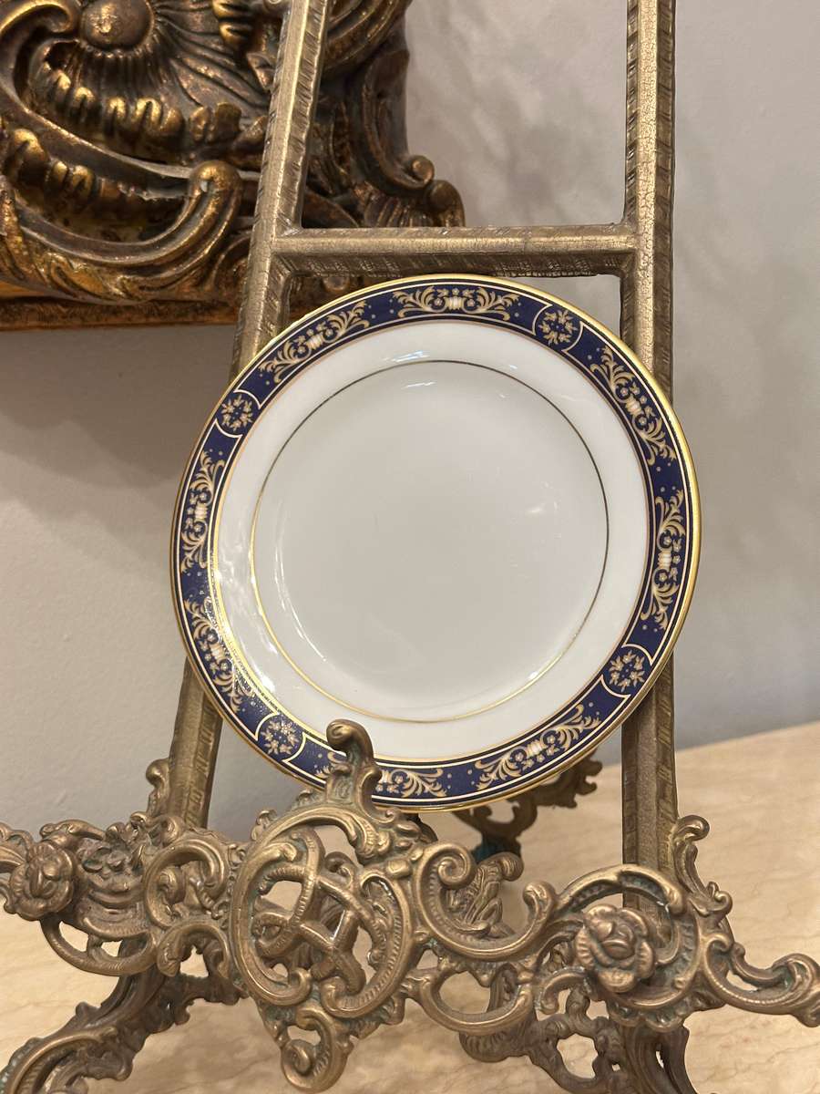 Exquisite Vintage ROYAL AVON Plates - Impero Blue Gold Set of 10