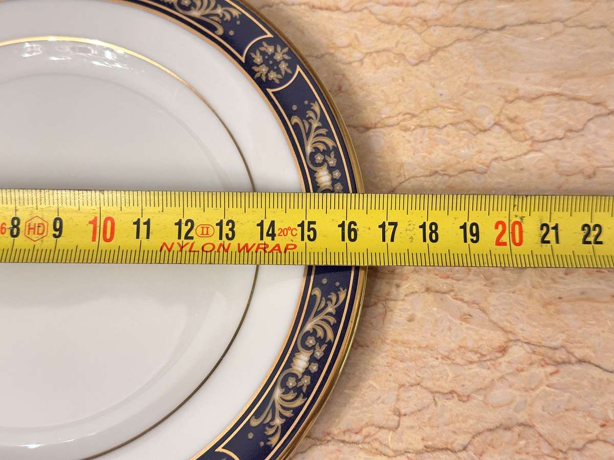 Exquisite Vintage ROYAL AVON Plates - Impero Blue Gold Set of 10