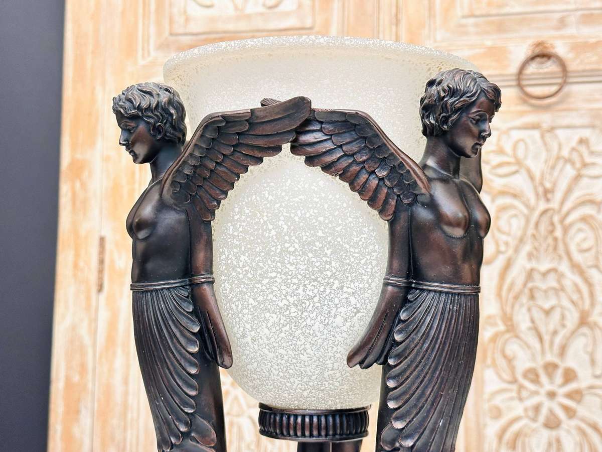 Exquisite Vintage Large Angel Statement Lamp