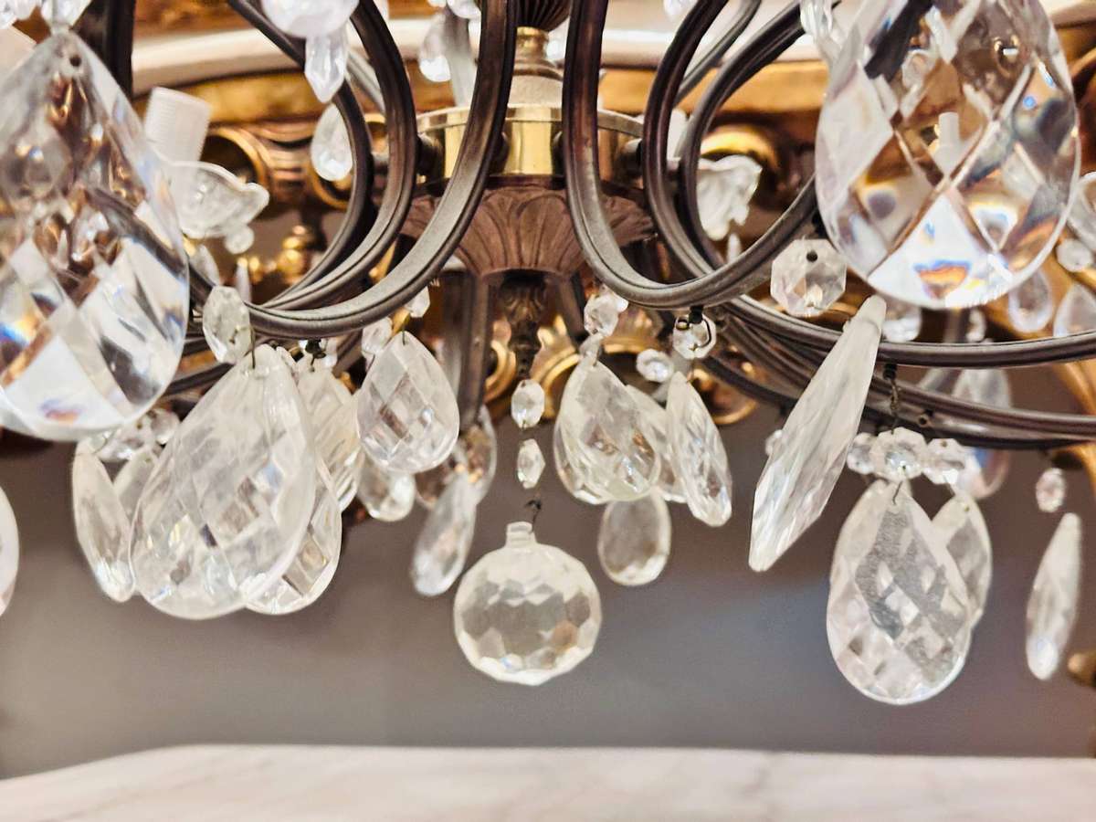 Exquisite French Vintage 18 Arm Chandelier Light