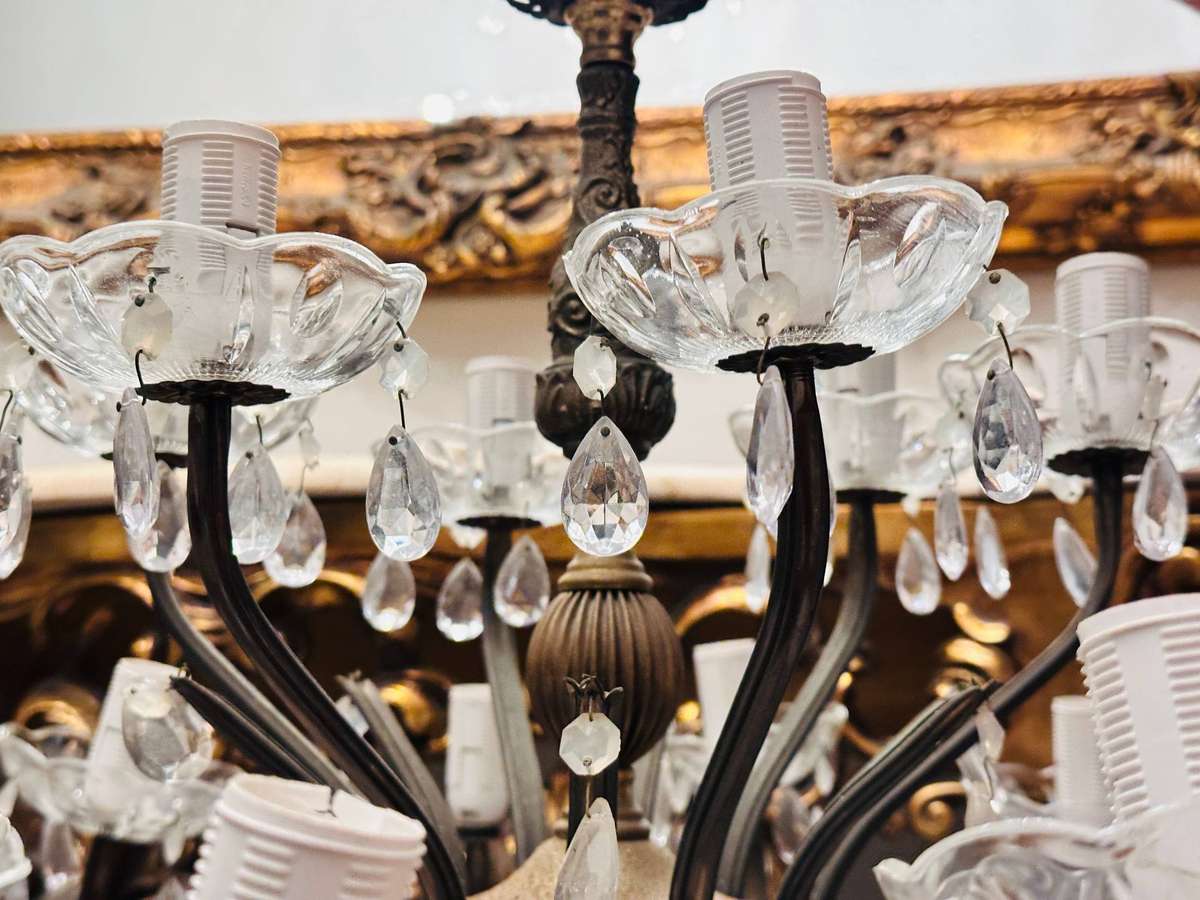 Exquisite French Vintage 18 Arm Chandelier Light