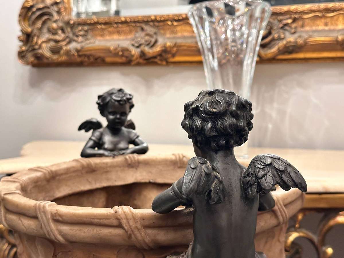 Vintage French Large Cherub Statement Piece