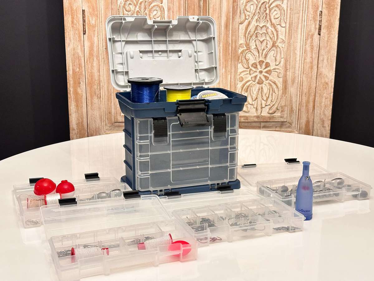 Complete Fishing Tackle Selection with Multi Draw Storage Tackle Box