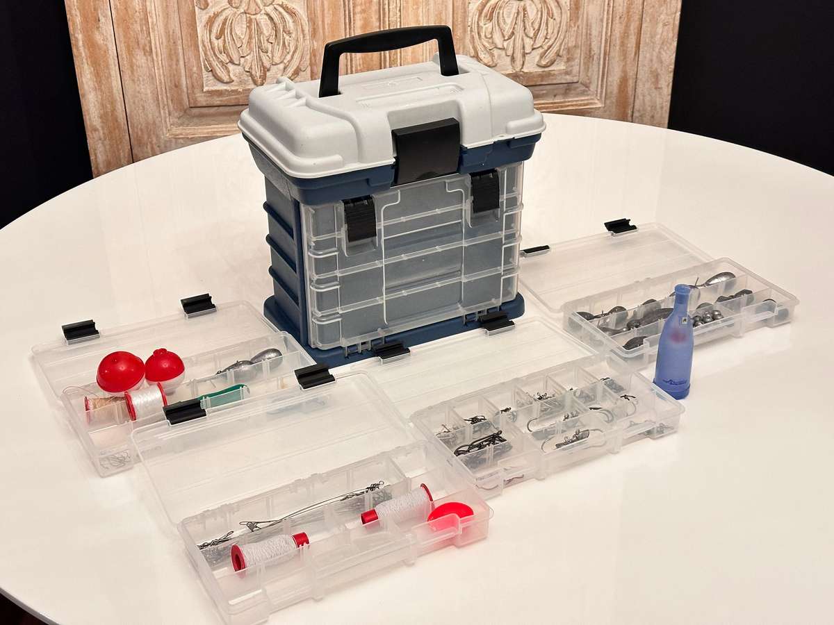 Complete Fishing Tackle Selection with Multi Draw Storage Tackle Box