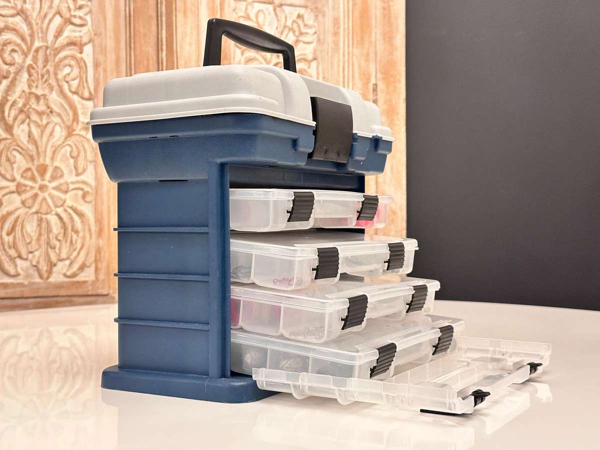 Complete Fishing Tackle Selection with Multi Draw Storage Tackle Box