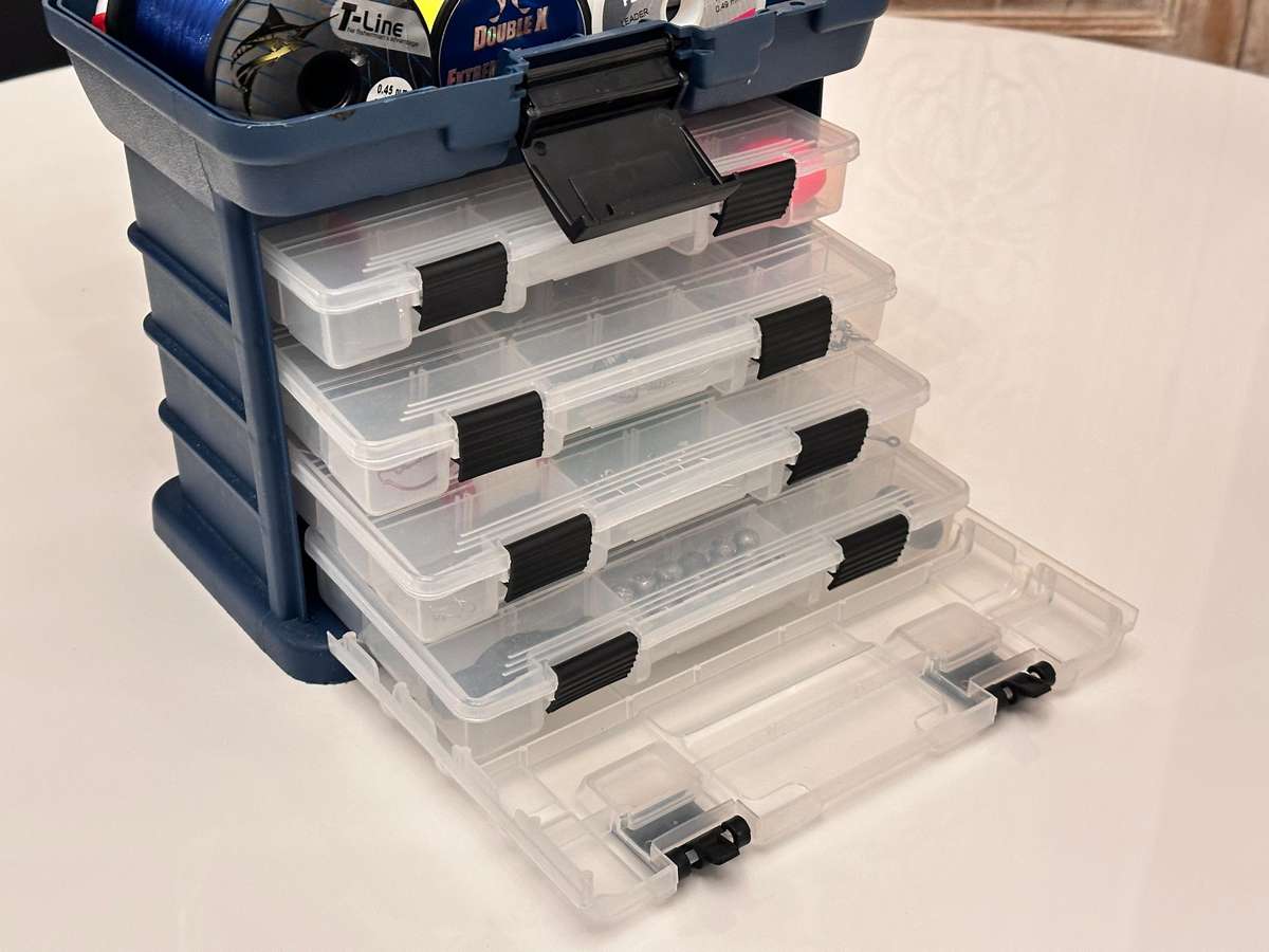 Complete Fishing Tackle Selection with Multi Draw Storage Tackle Box