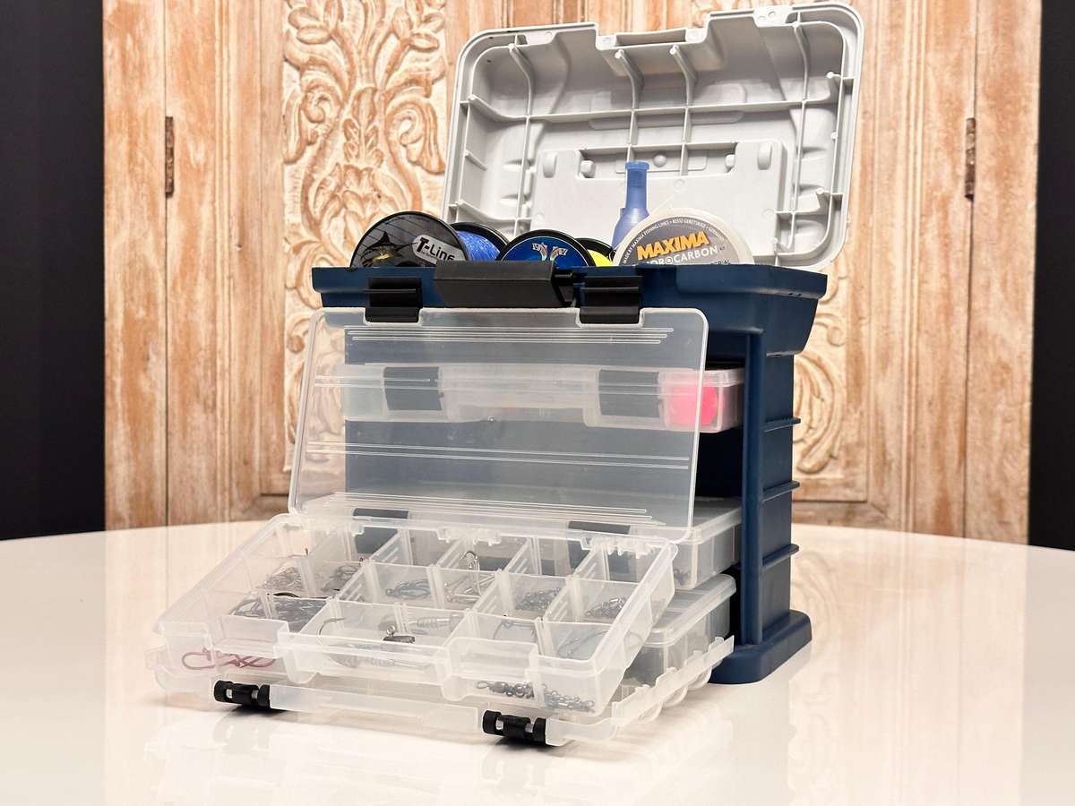 Complete Fishing Tackle Selection with Multi Draw Storage Tackle Box