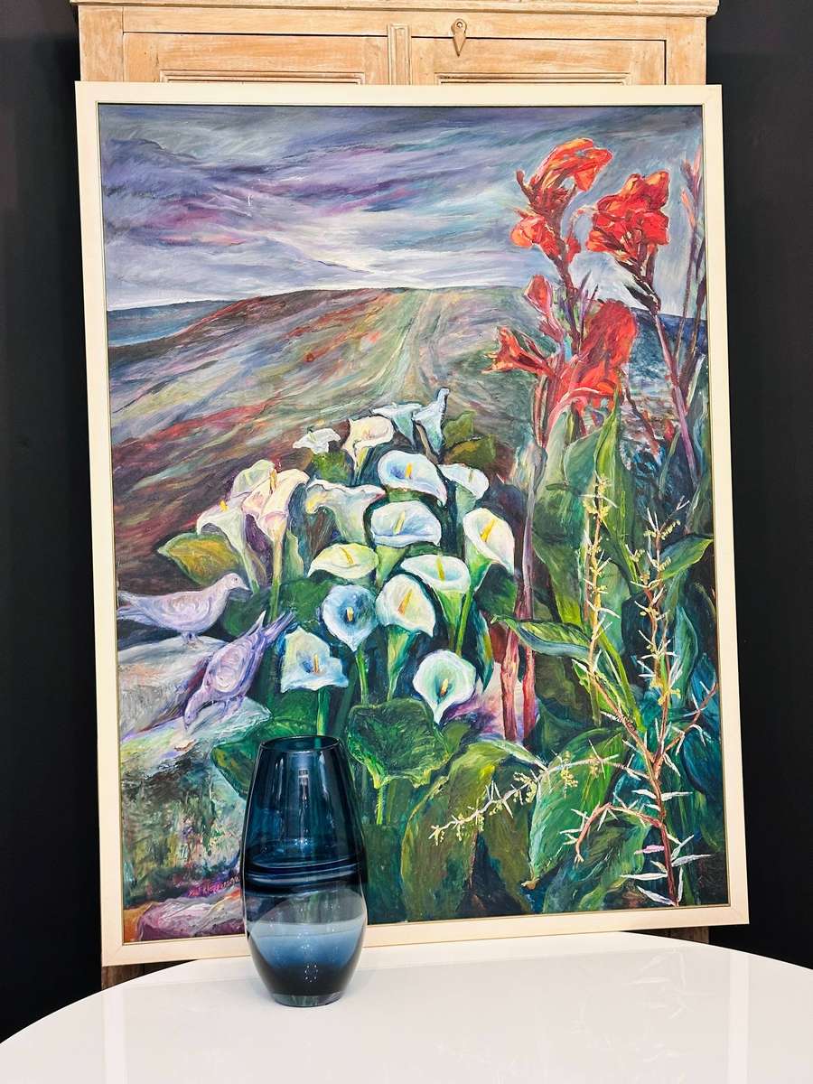 Exquisite Large Vintage Original Oil Statement Piece