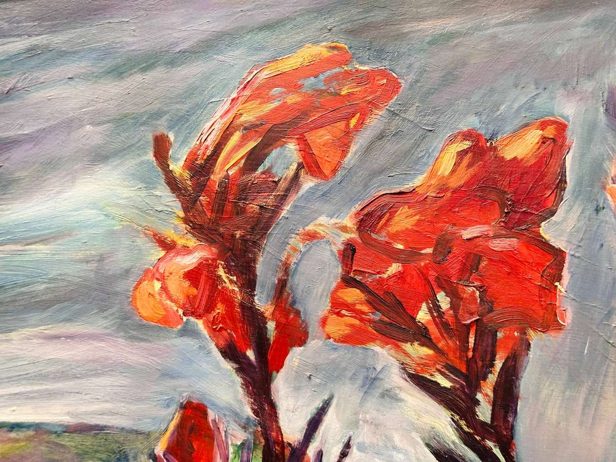 Exquisite Large Vintage Original Oil Statement Piece