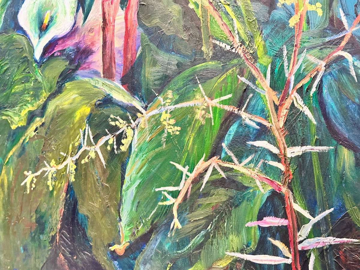 Exquisite Large Vintage Original Oil Statement Piece