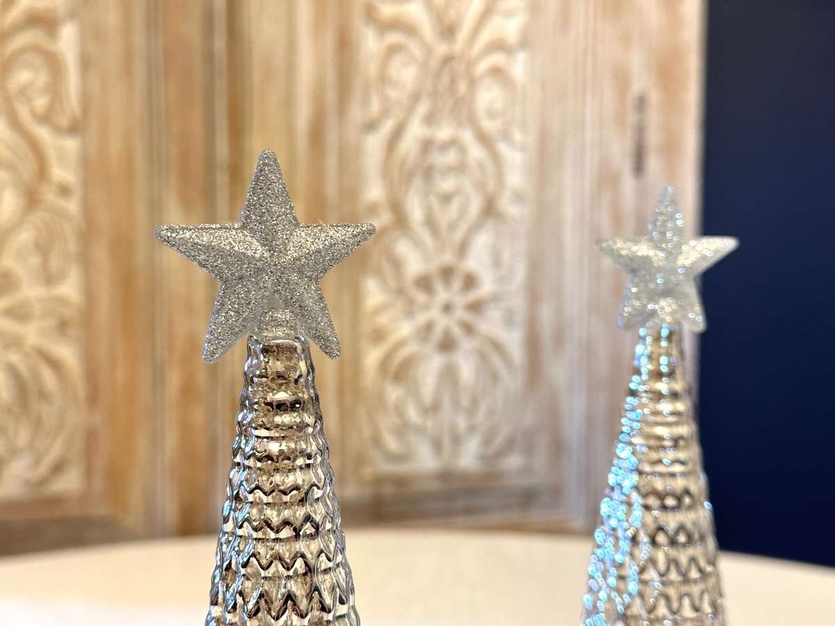 Beautiful Glass Light up CHRISTMAS TREE Set