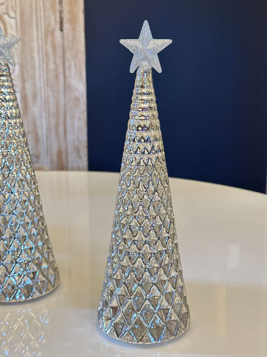 Beautiful Glass Light up CHRISTMAS TREE Set