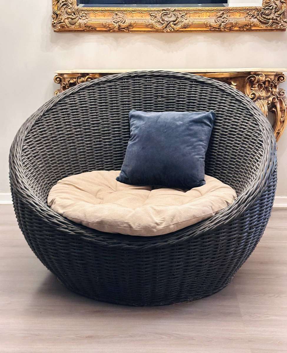 Designer Large Bubble Wicker Statement Chair