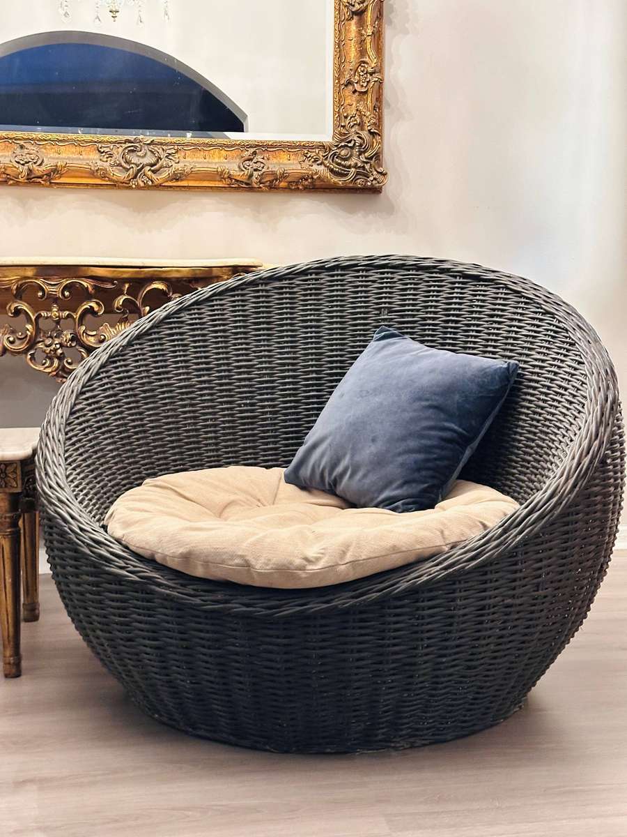 Designer Large Bubble Wicker Statement Chair
