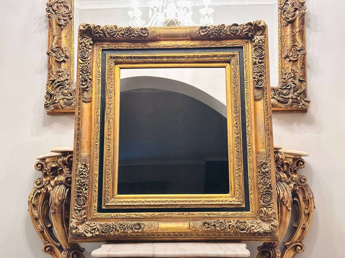 Vintage French Gilt Large Statement Mirror