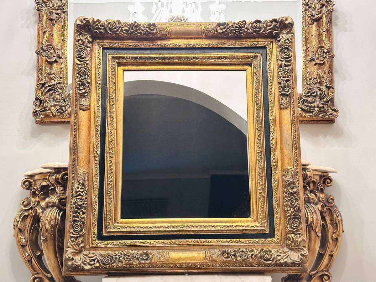 Vintage French Gilt Large Statement Mirror