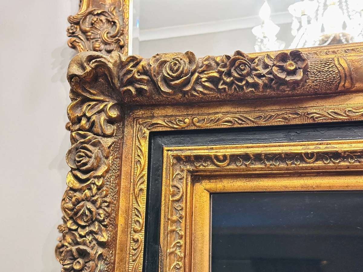 Vintage French Gilt Large Statement Mirror